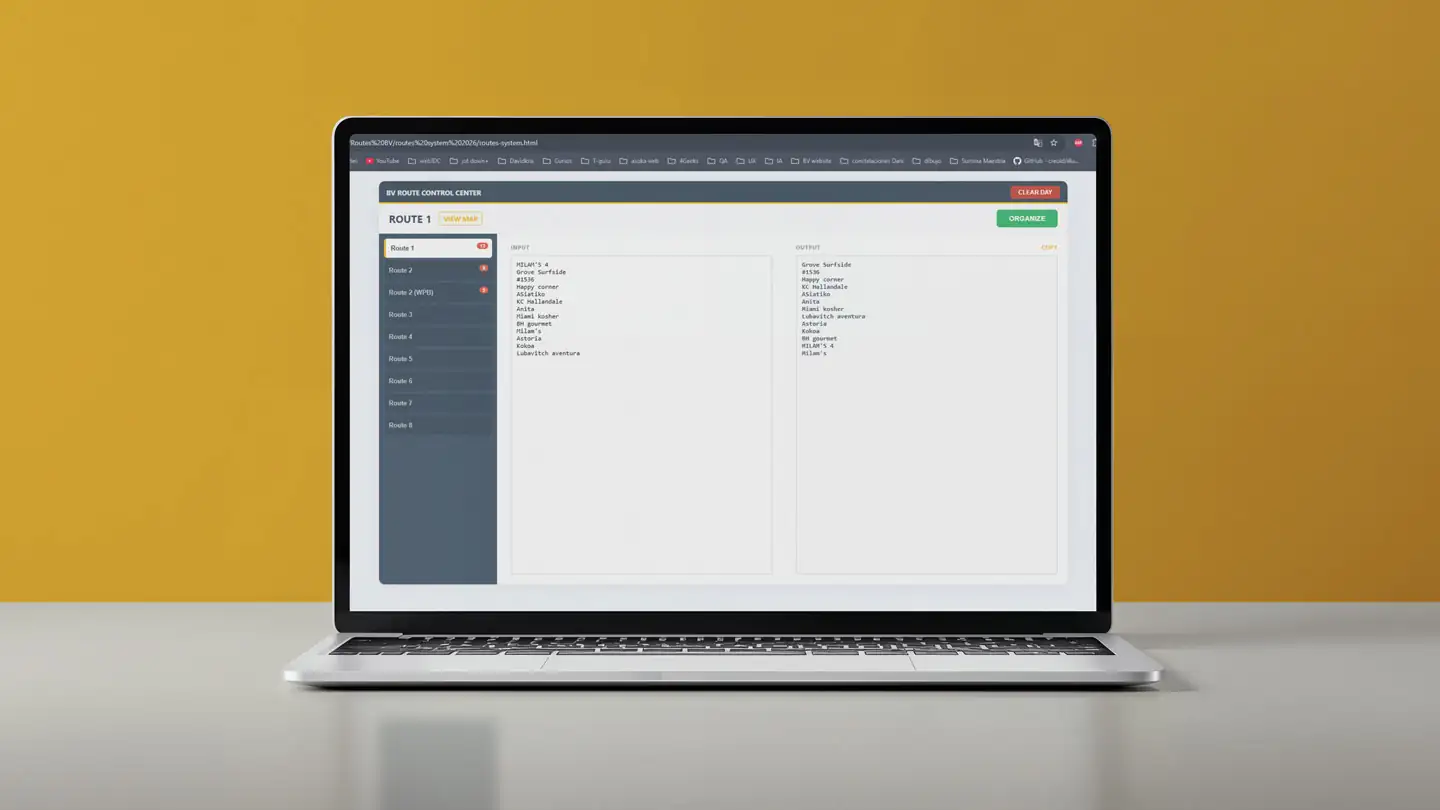 Best Value Food Services system overview showing logistics dashboard and digital catalog interface